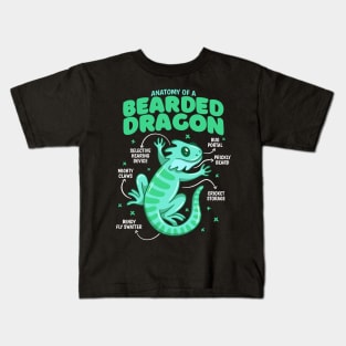 Anatomy Of A Bearded Dragon Kids T-Shirt